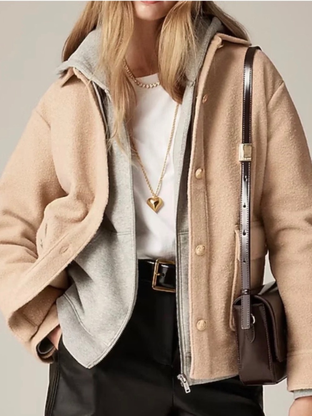 Like New! Beige J Crew Teddy Jacket